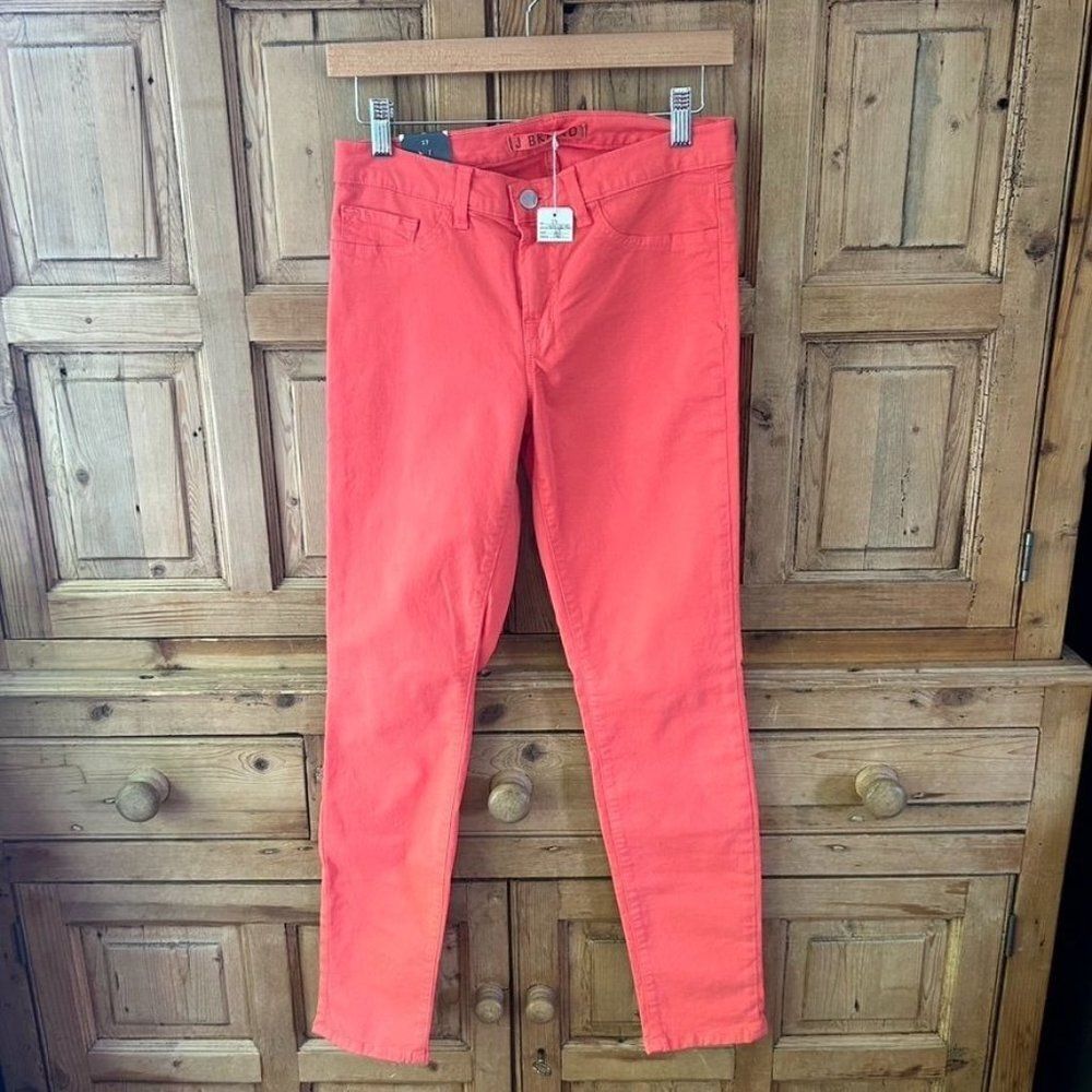 J. Brand Jeans Womens Size 27 Coral Orange Skinny Leg Pants Denim Jeans NWT‎